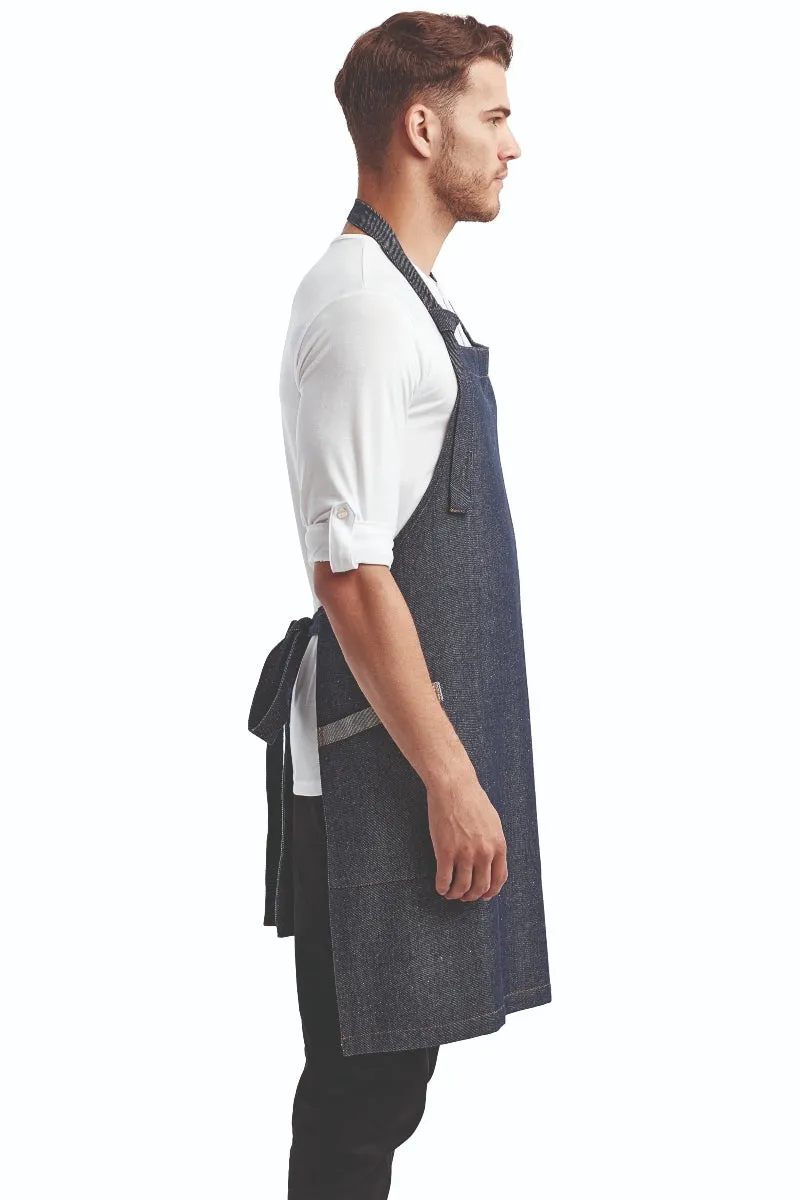 Indigo Denim ‘Regenerate’ Sustainable Bib Apron (2 Pockets)