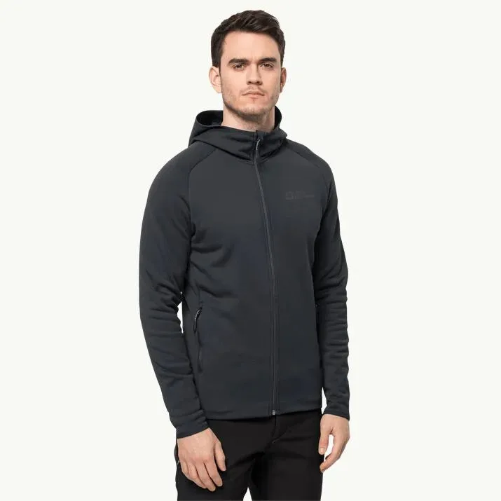 Jack Wolfskin Men's Baiselberg Hooded FZ Fleece Jacket Black