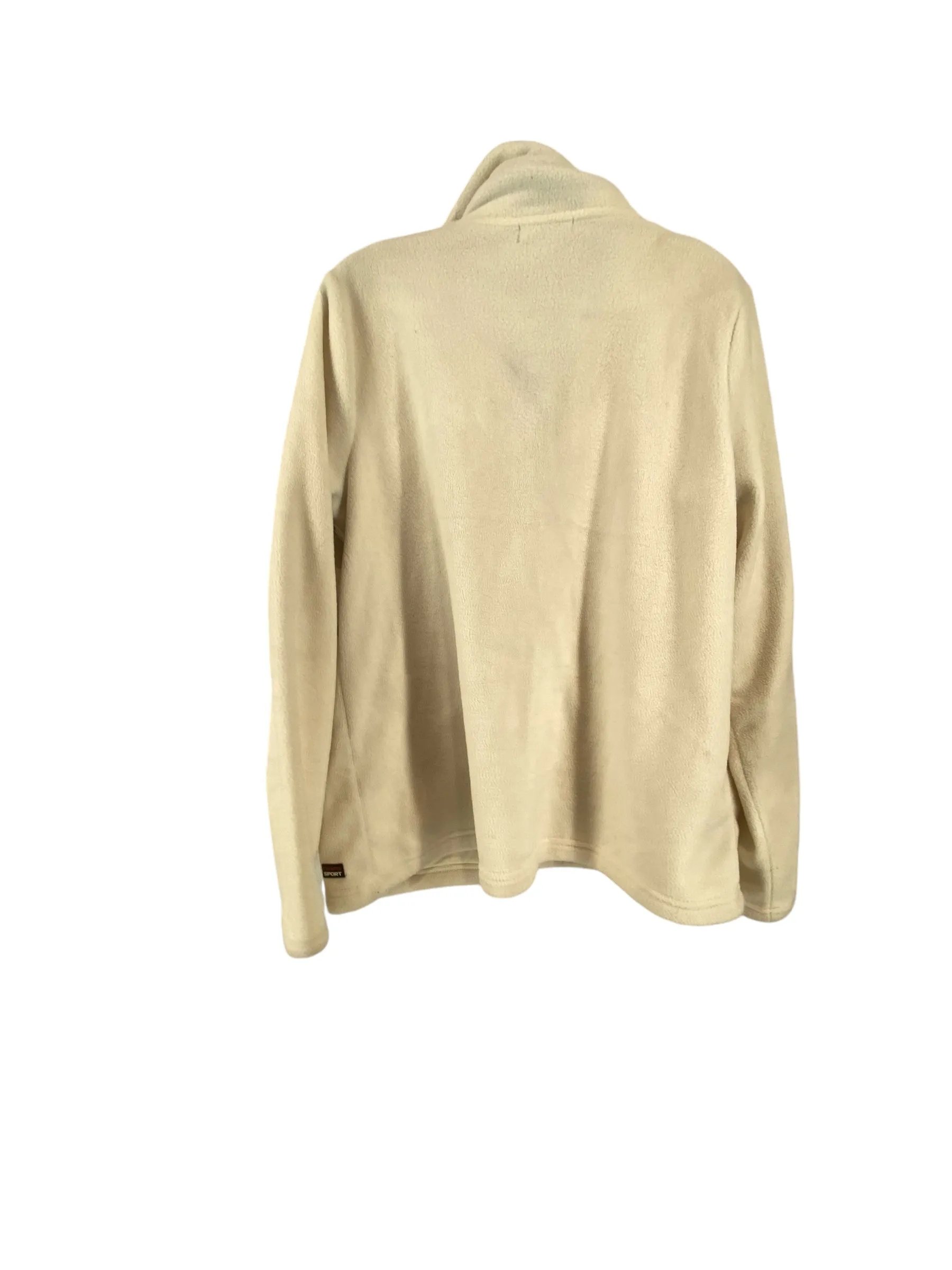 Jacket Fleece By Chaps In Cream, Size: Xl