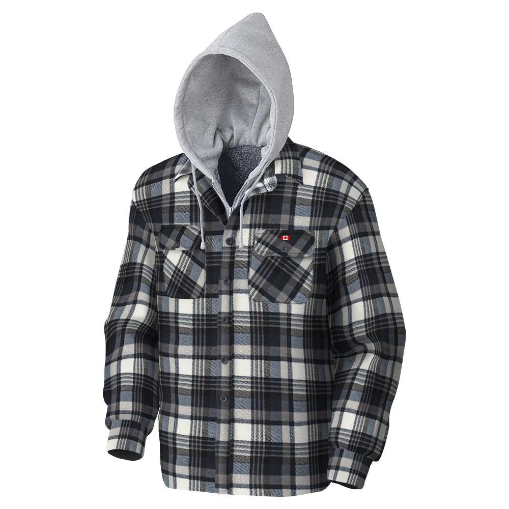 Jacket - Pioneer Plaid Hooded Polar Fleece Shirt, 415SS / 415BG / 415RB