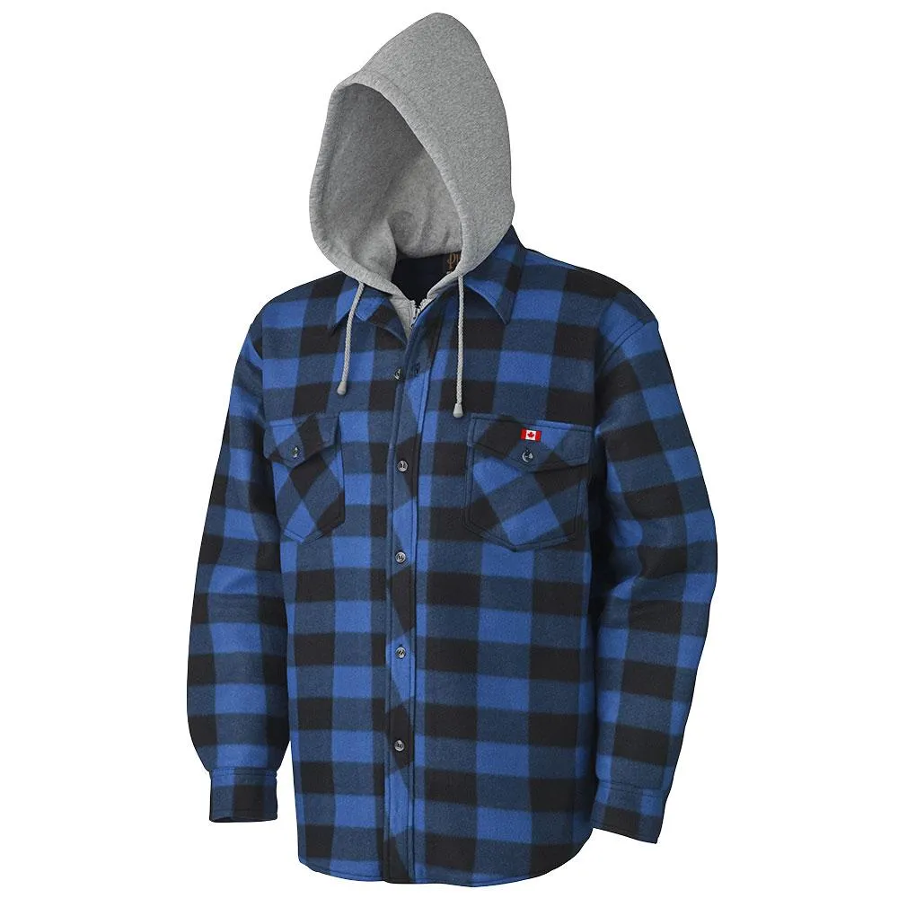 Jacket - Pioneer Plaid Hooded Polar Fleece Shirt, 415SS / 415BG / 415RB