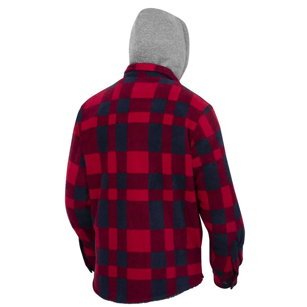 Jacket - Pioneer Plaid Hooded Polar Fleece Shirt, 415SS / 415BG / 415RB