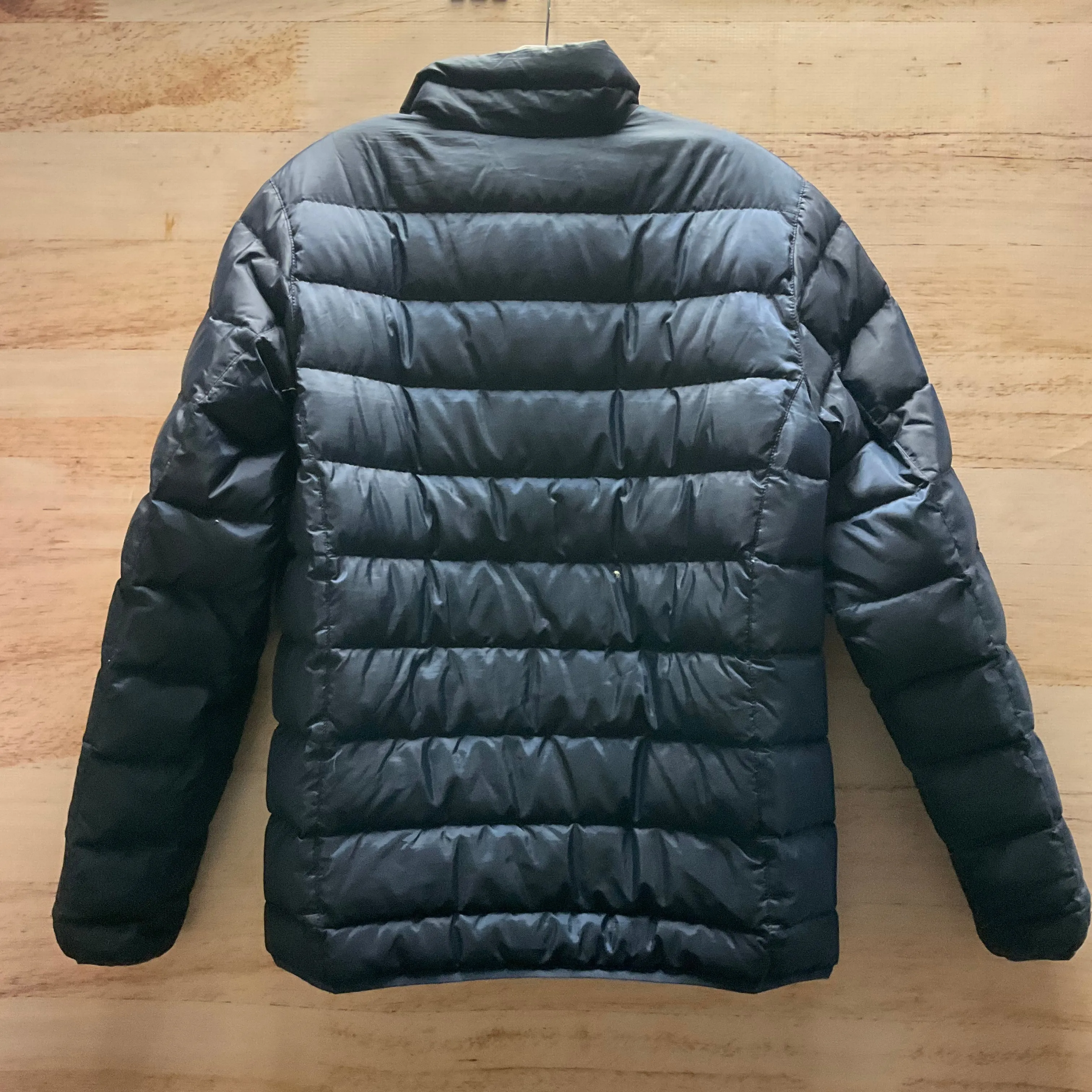 Jacket Puffer & Quilted By Eddie Bauer In Blue, Size: M