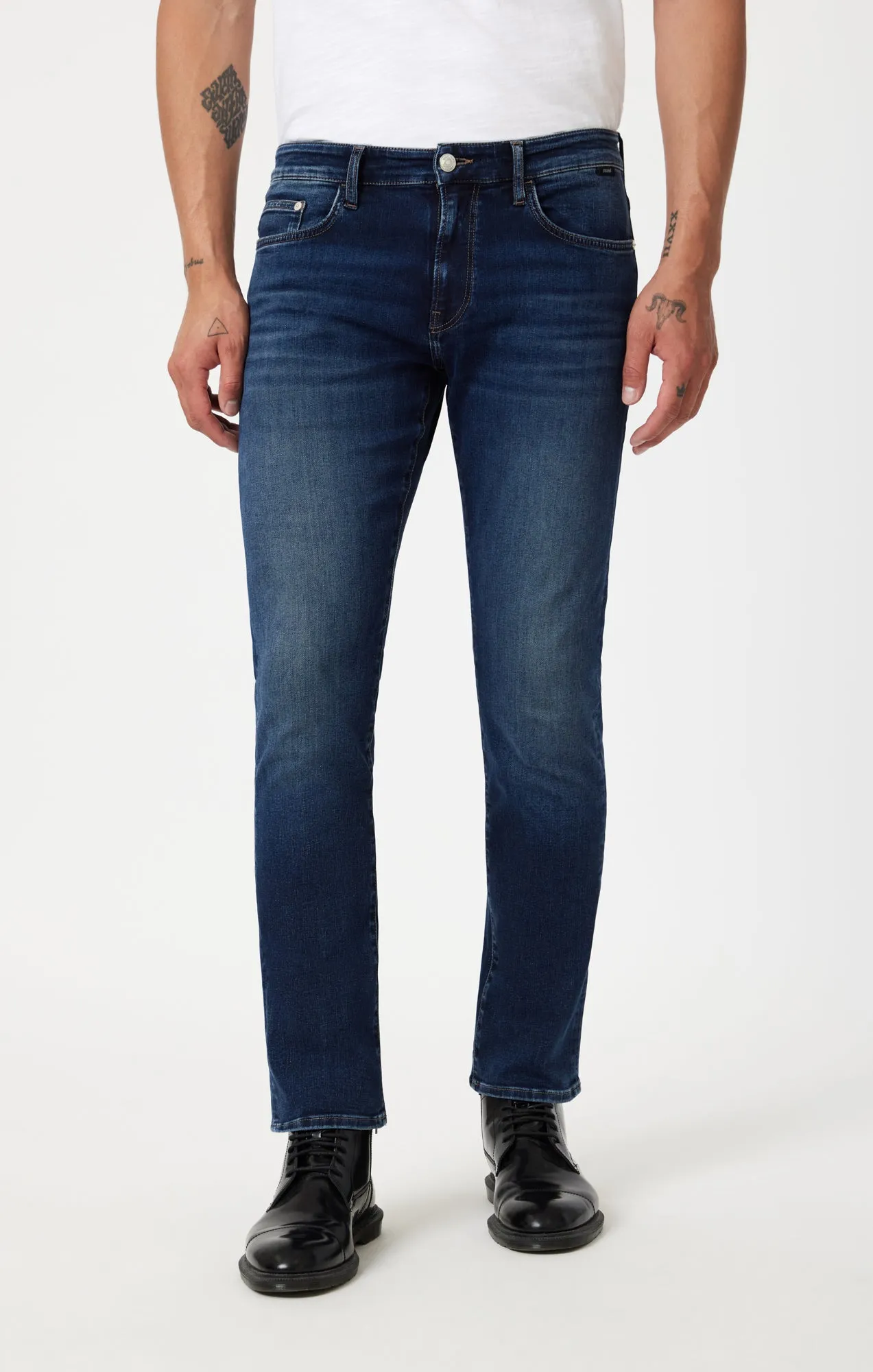 JAKE SLIM LEG IN DEEP BRUSHED FEATHER BLUE