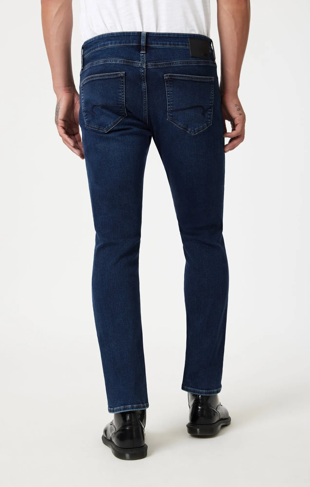 JAKE SLIM LEG IN DEEP BRUSHED FEATHER BLUE