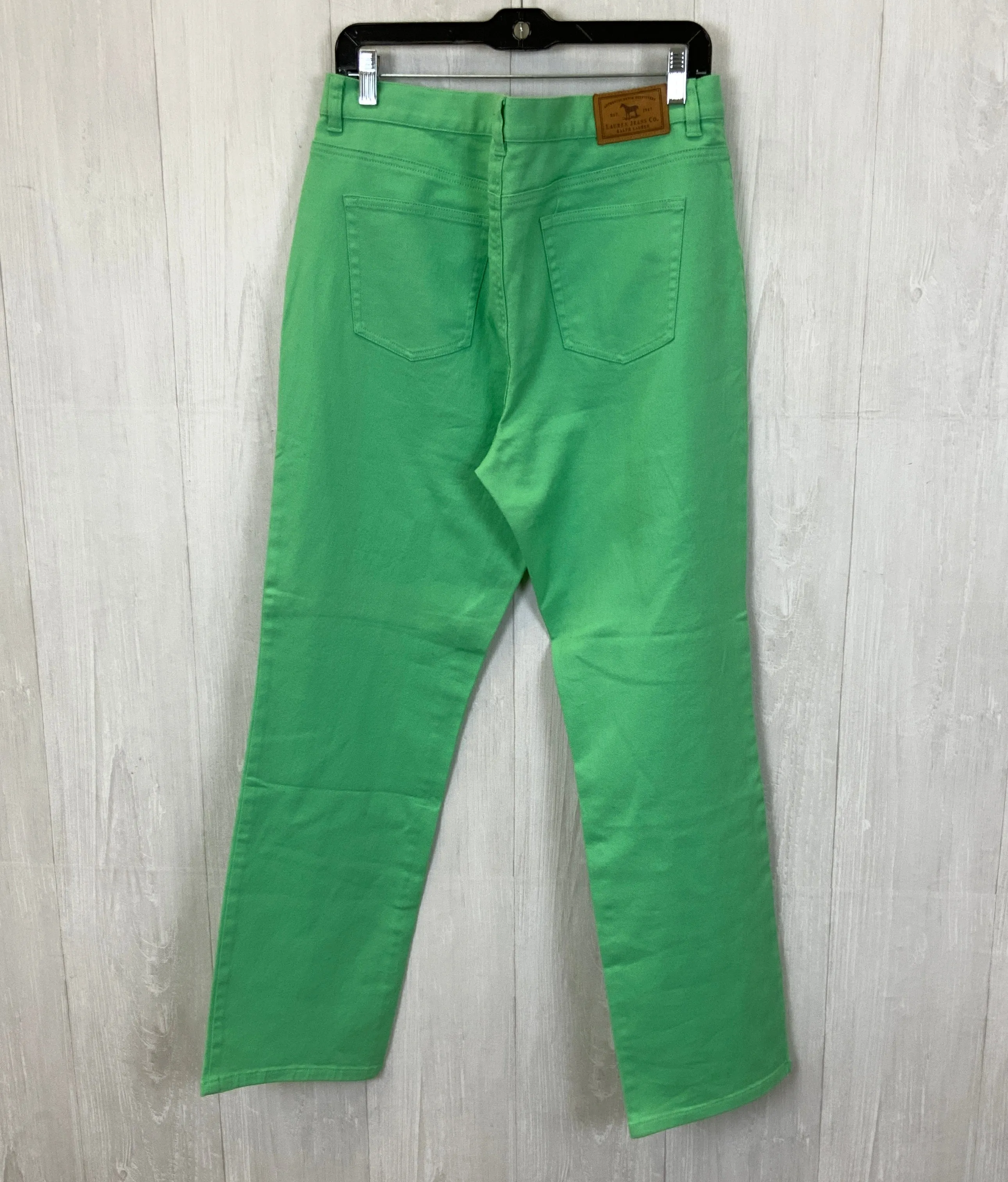 Jeans Straight By Lauren Jeans Co In Green Denim, Size: 12