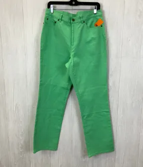 Jeans Straight By Lauren Jeans Co In Green Denim, Size: 12