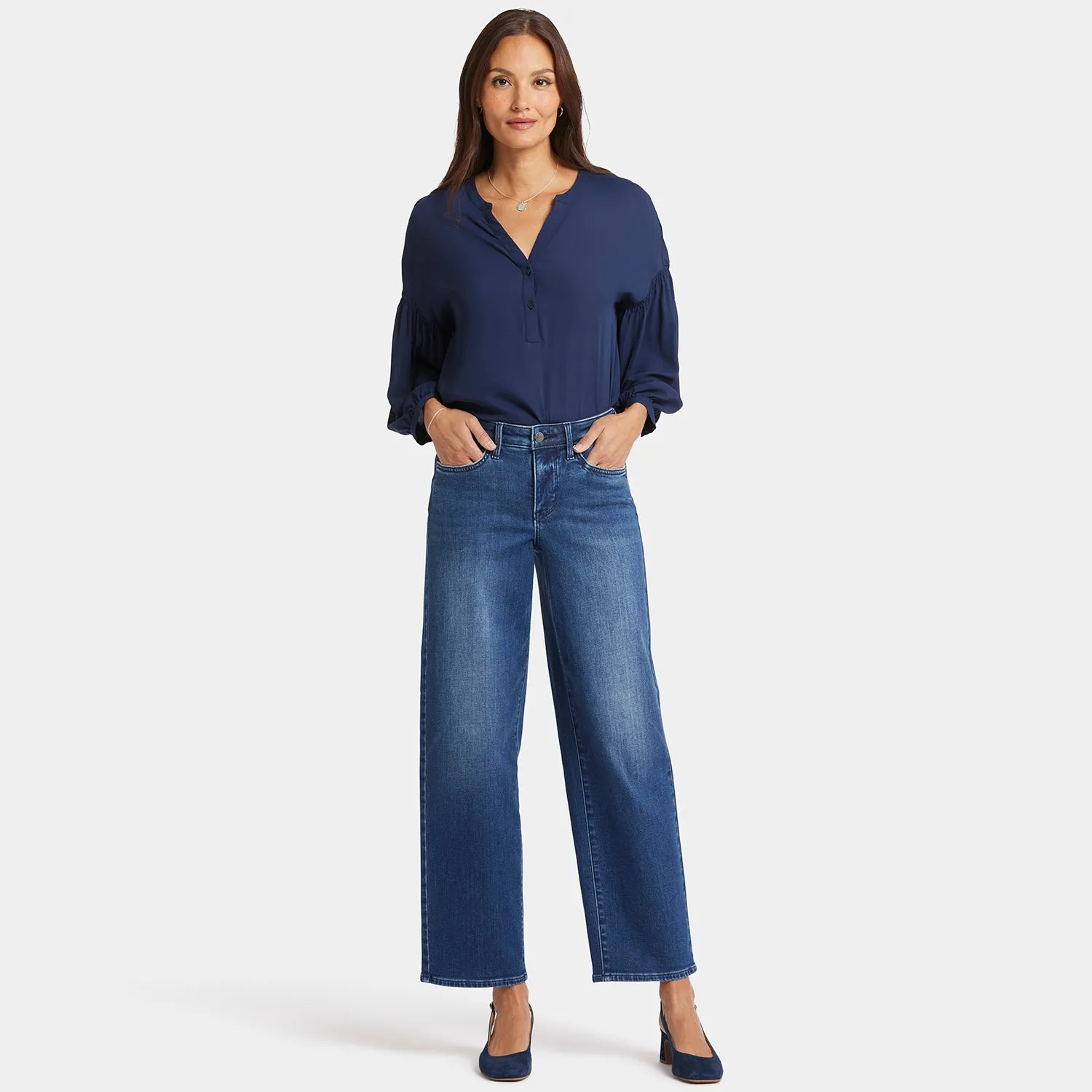 Jemma Barrel Jeans In Petite - Moonlight