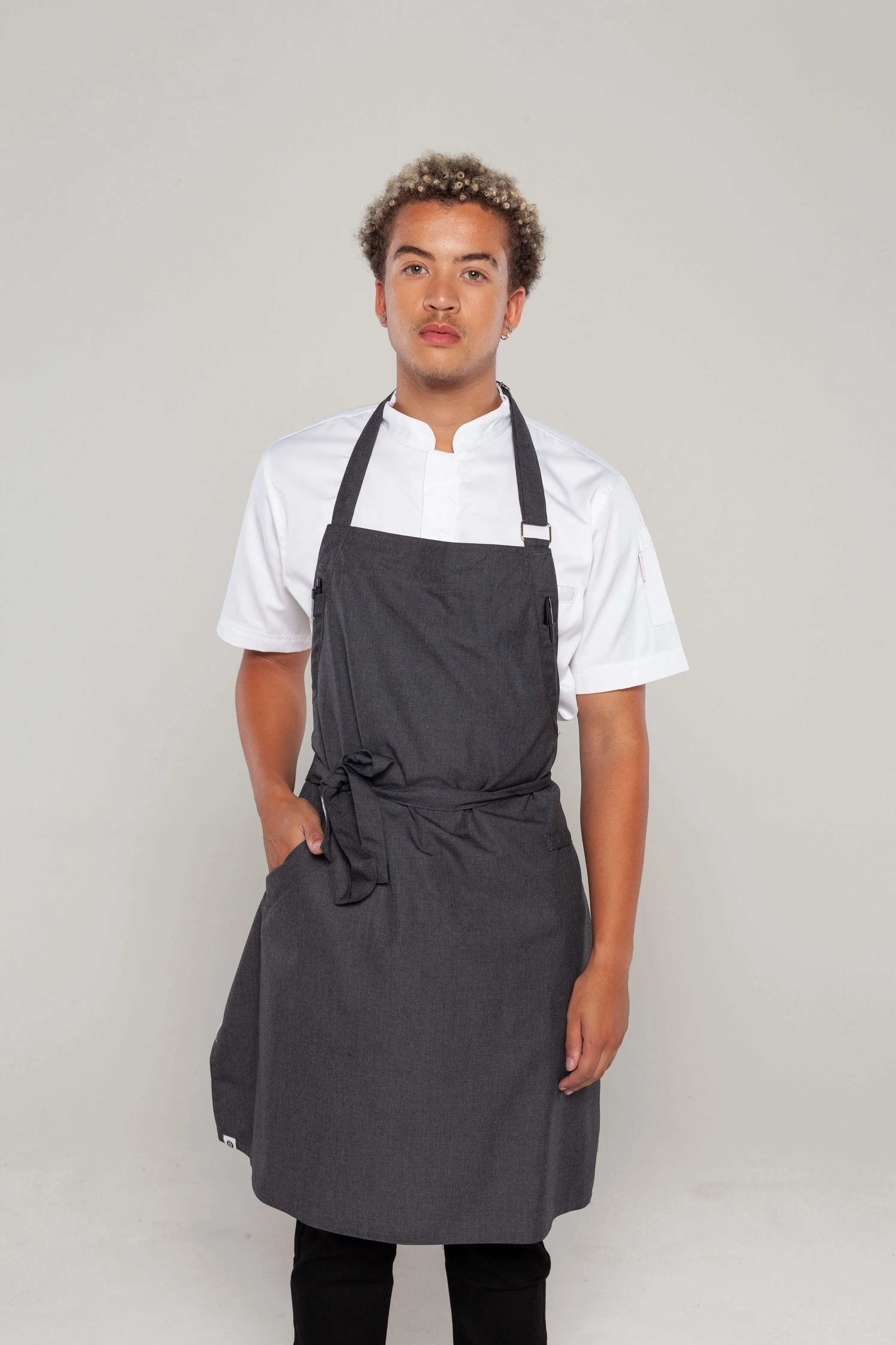 Josh Charcoal Grey bib Small size Apron