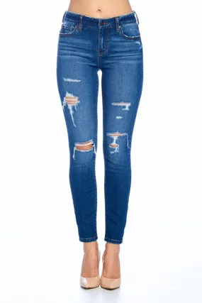 Jude Mid Rise Destroyed Denim Jeans