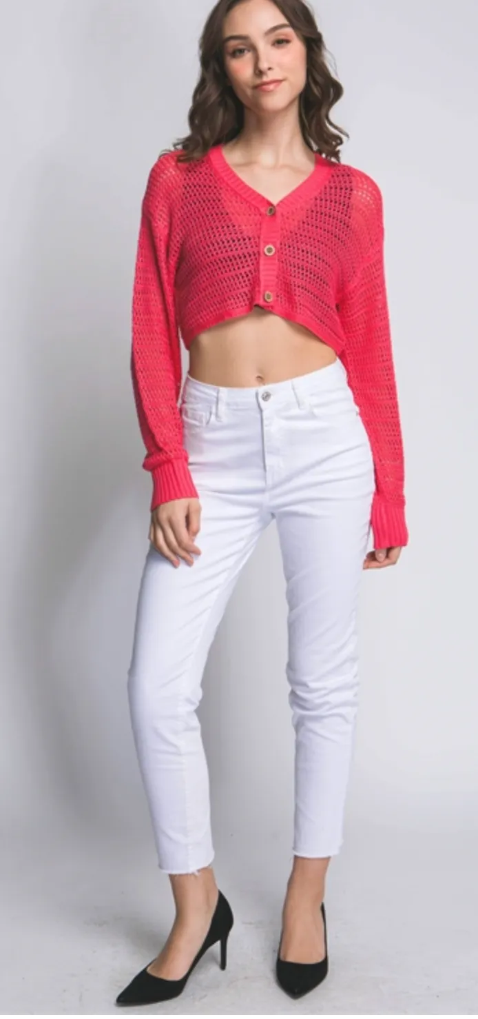 Knit Crop Button Up (More colors)