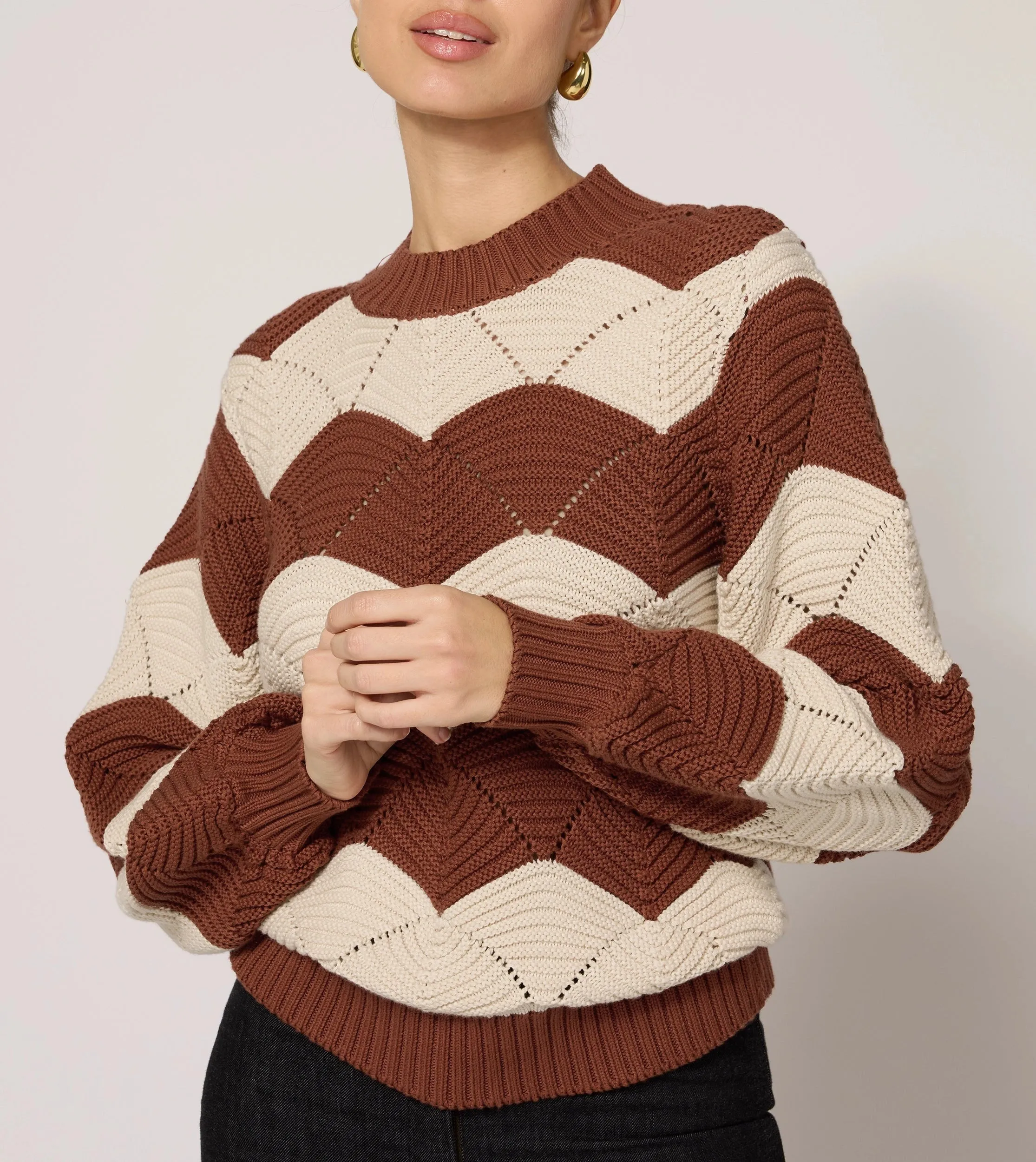 Kori Sweater | Terracotta /Ivory