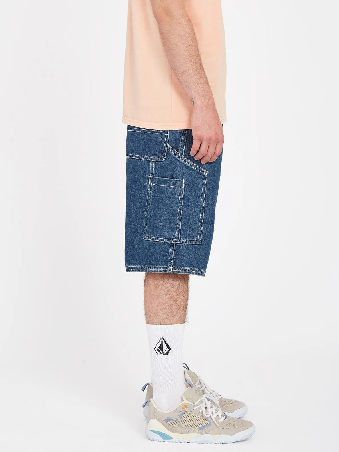 Labored Denim Utility Short - Indigo Ridge Wash