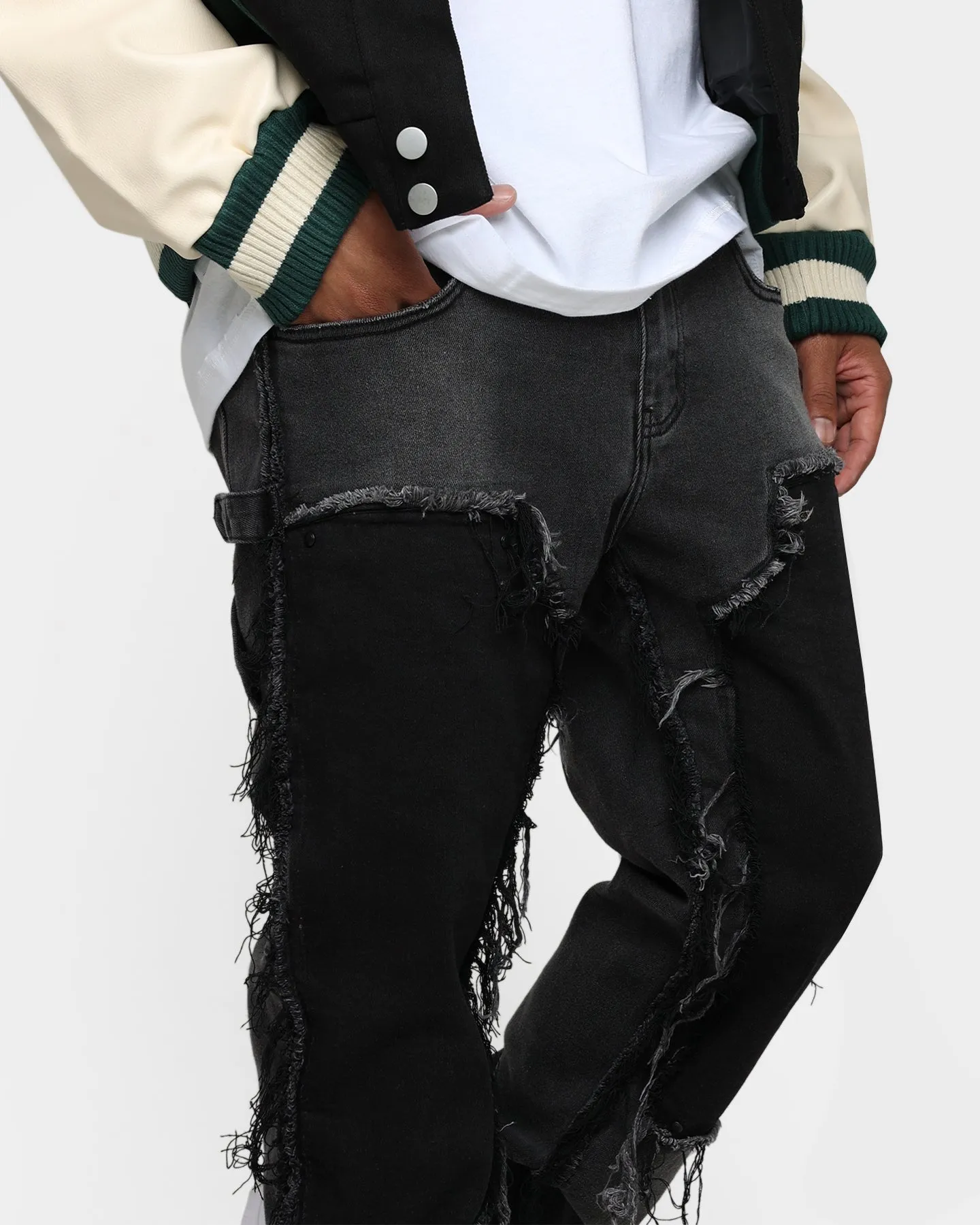 Lifted Anchors "Contemporary" Carpenter Denim Pants Black