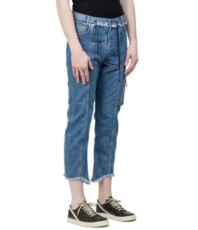 Light Blue Denim Straight 8/10 Jeans