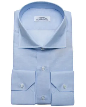 Light Blue Linen and Cotton Sport Shirt