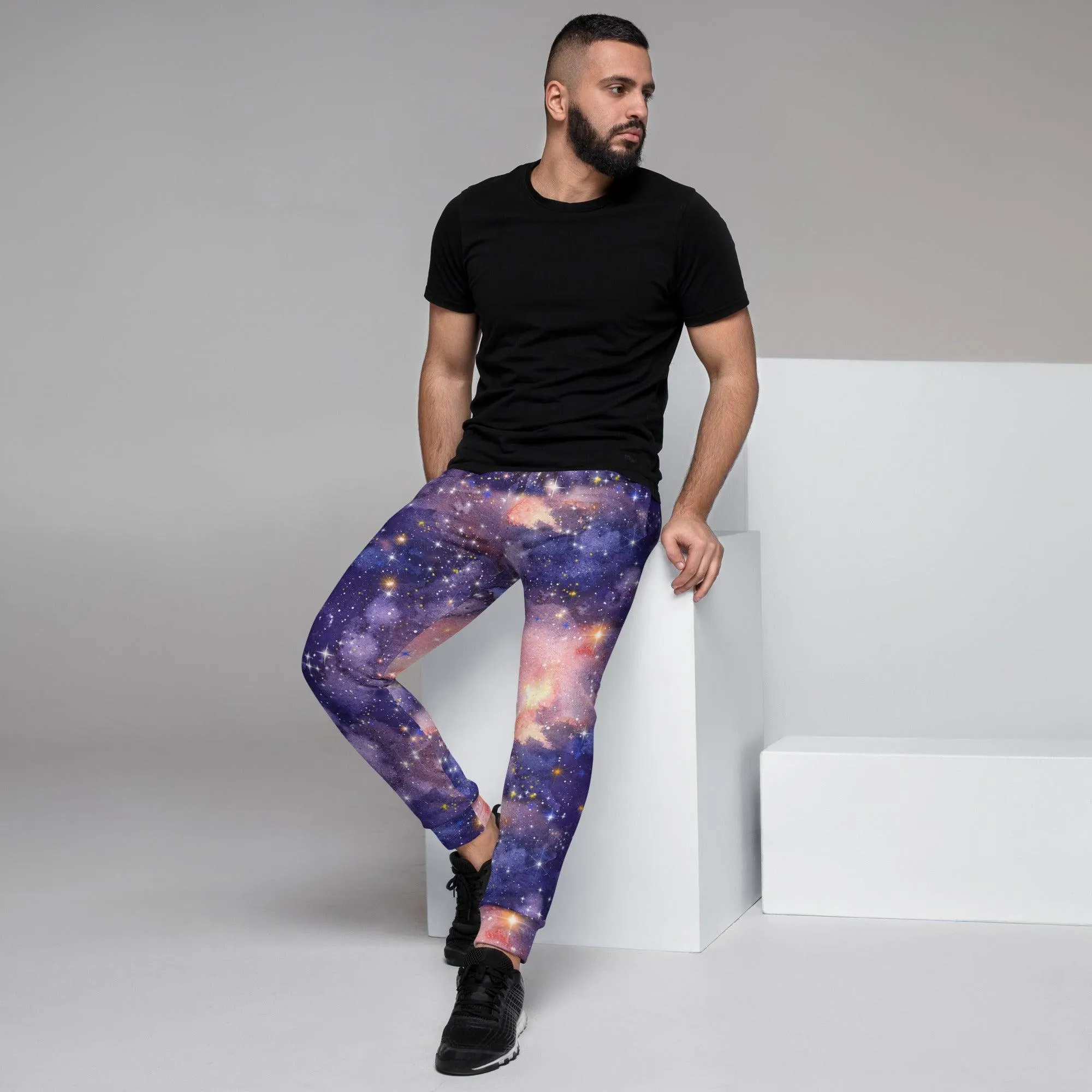 Light Purple Galaxy Men's Street Joggers