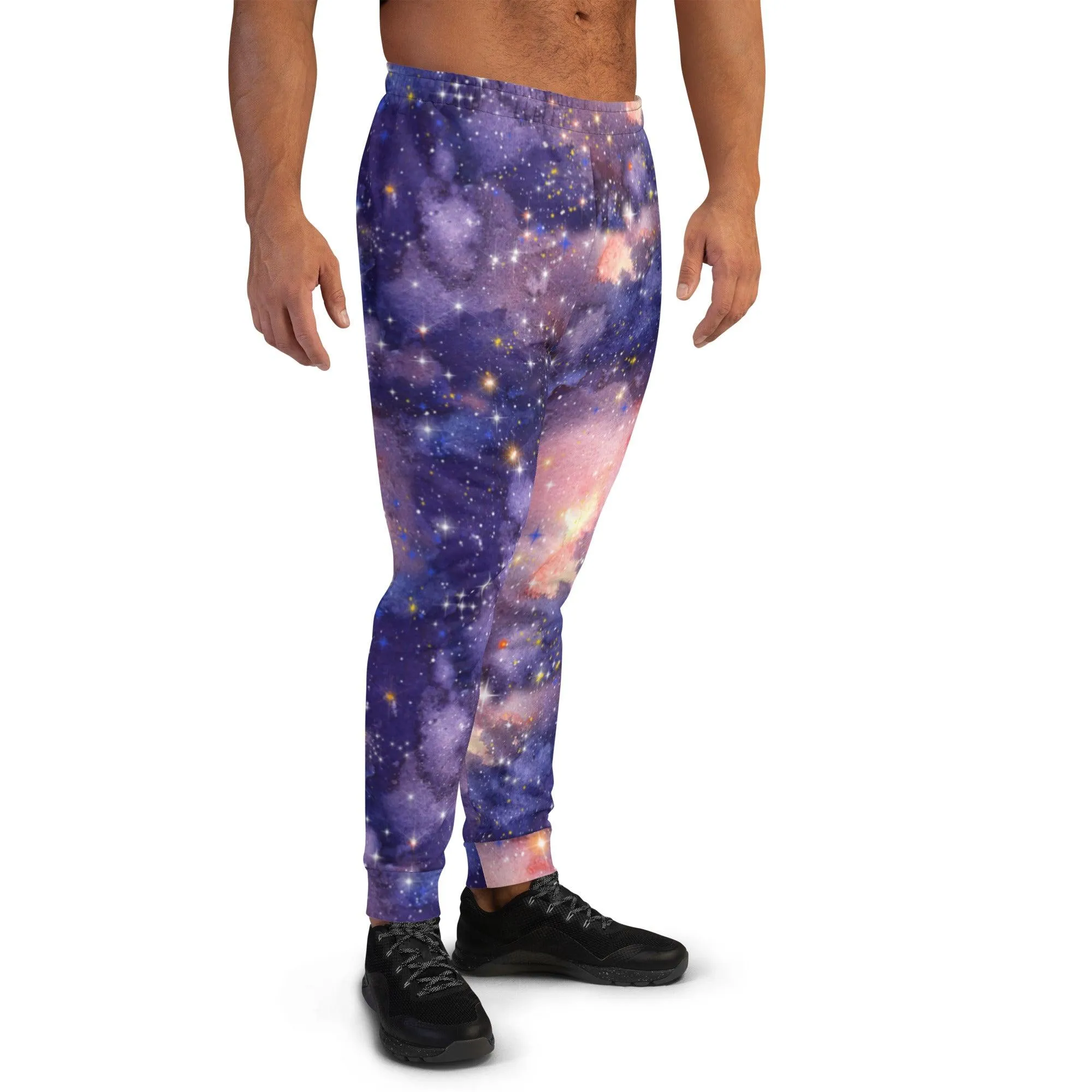 Light Purple Galaxy Men's Street Joggers