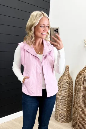 Lilac Quilted Lightweight Vest