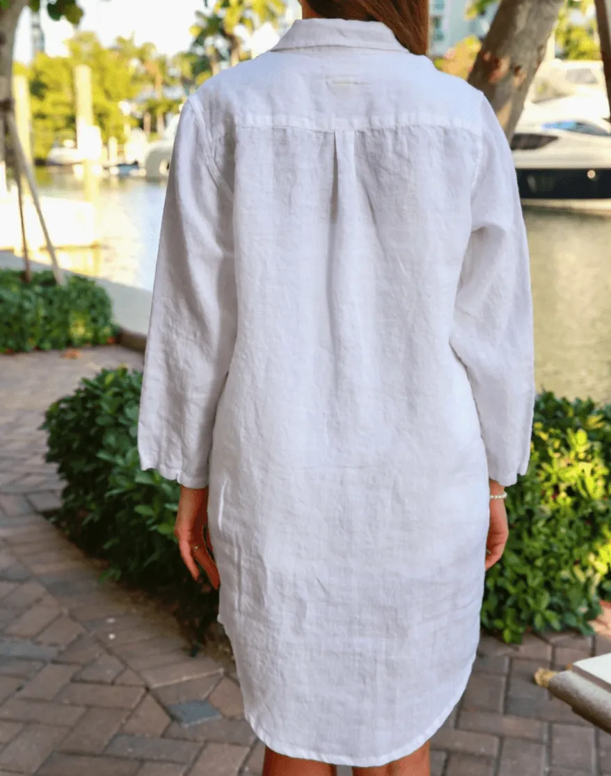 Linen Button Down Cover-Up