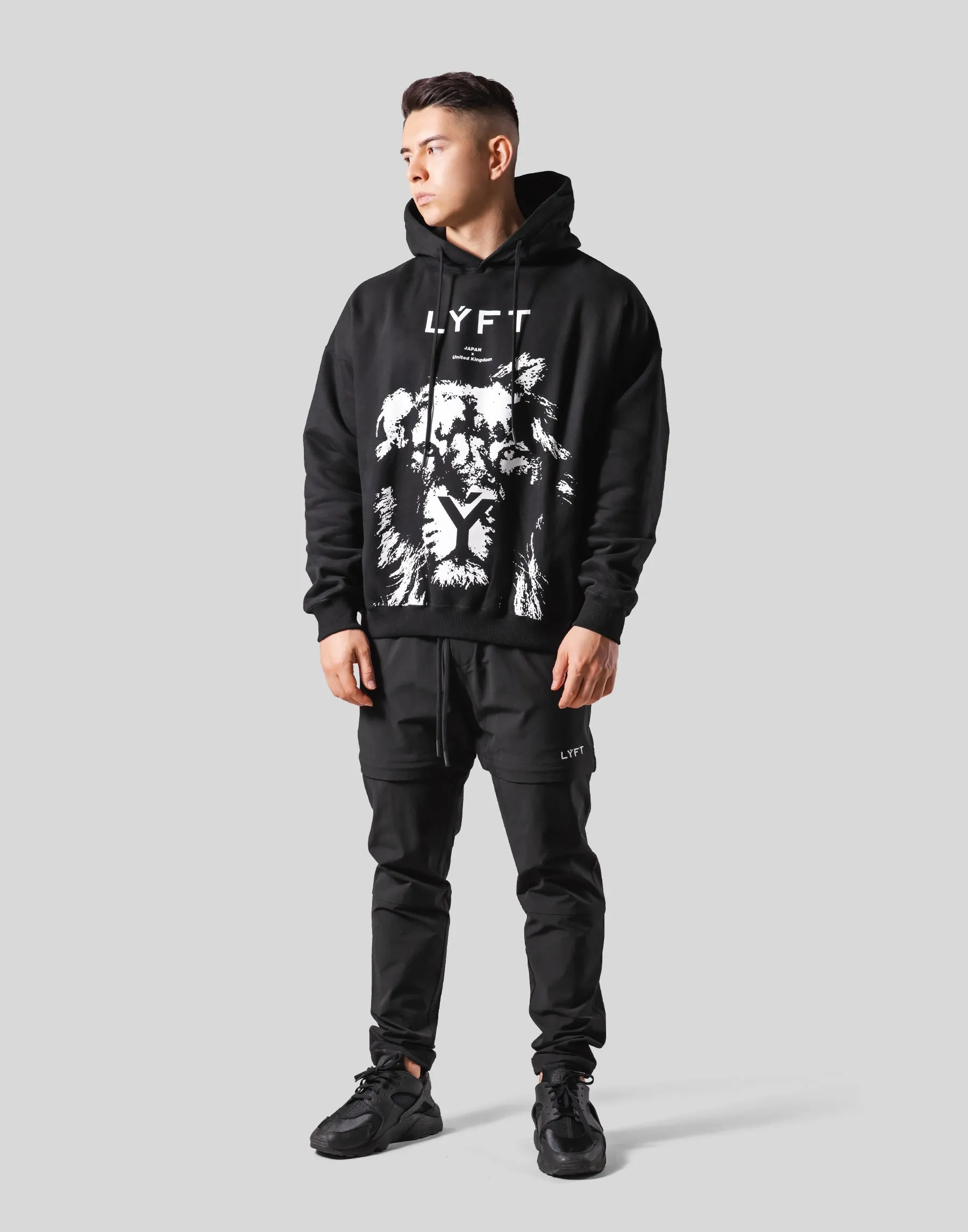 Lion Pullover Hoodie - Black