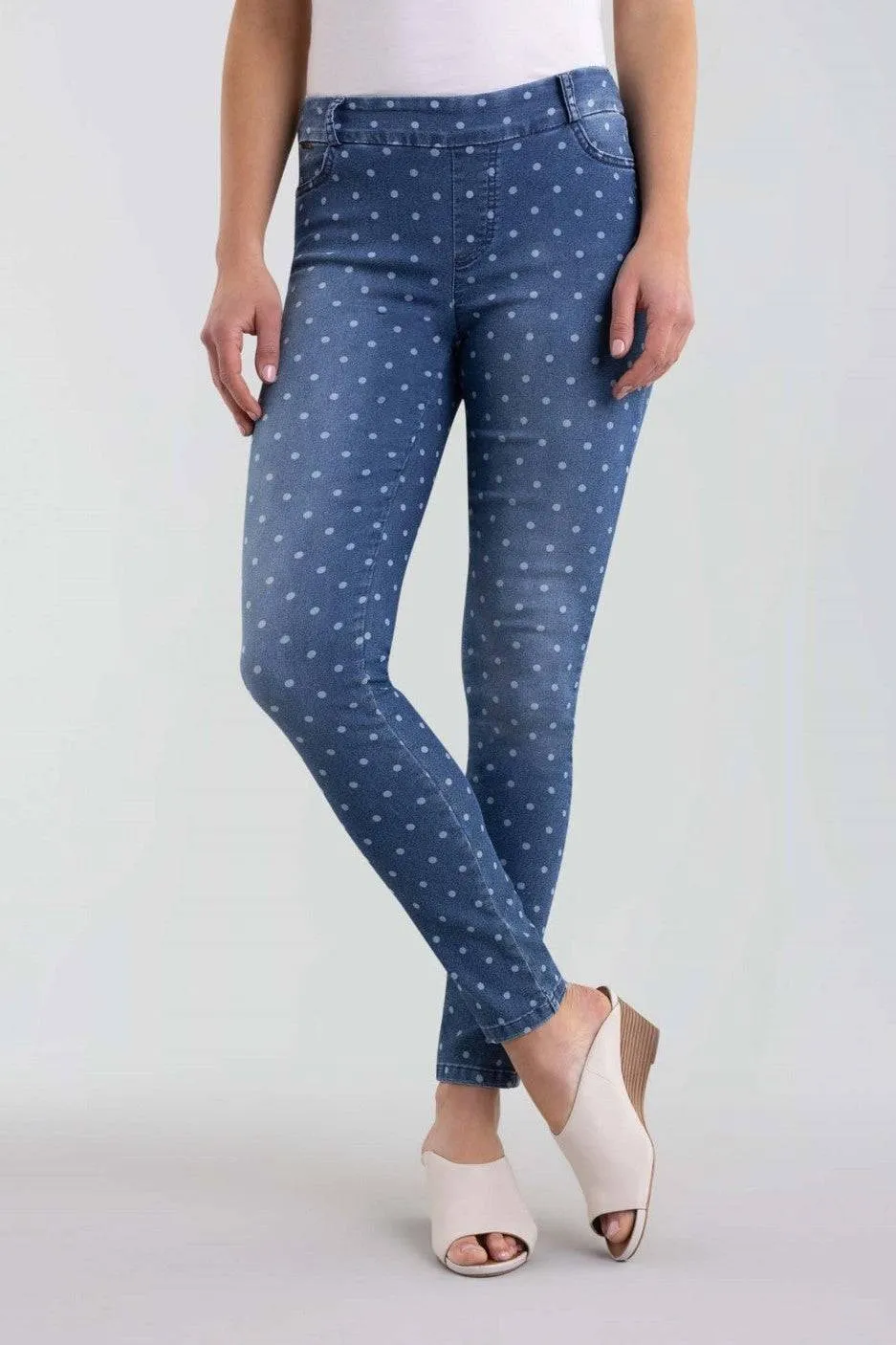 Lisette L Denim 859680-76 Denim Blue-White Dots