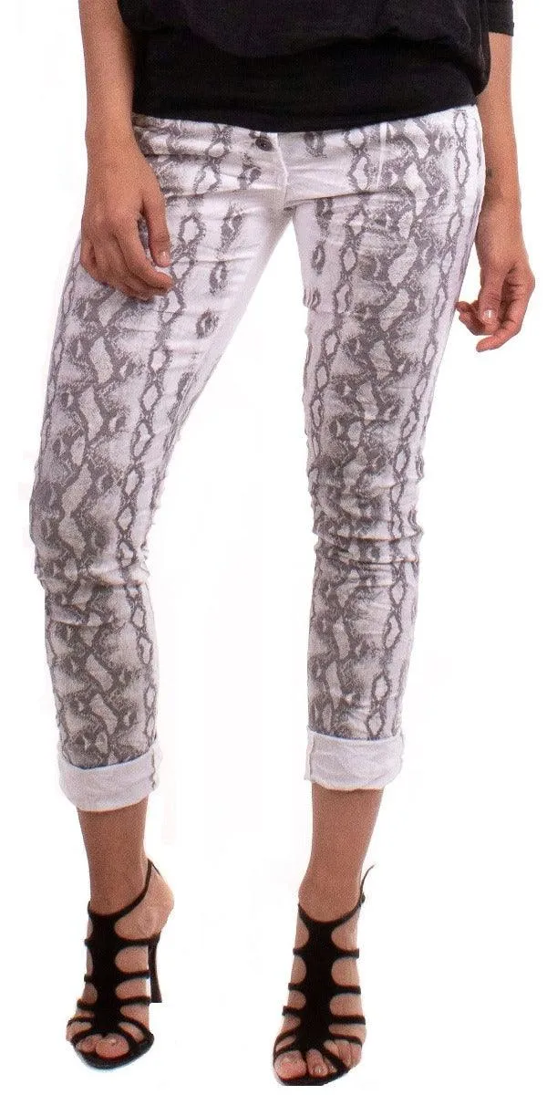 Lizz Python Print Jeans