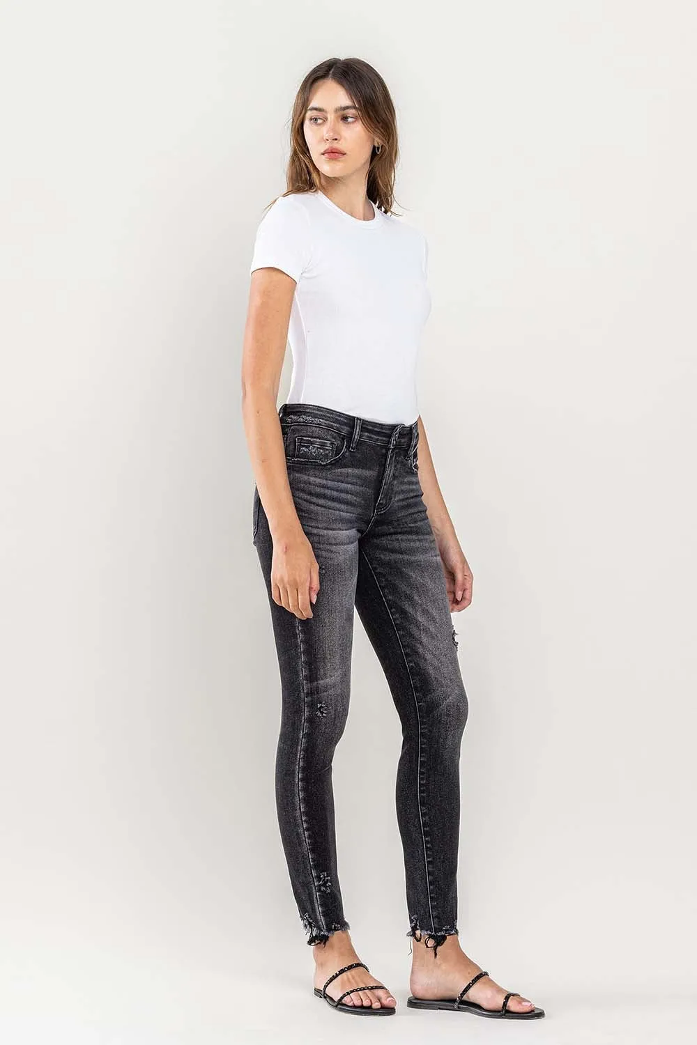 Lovervet Raw Hem Cropped Skinny Jeans