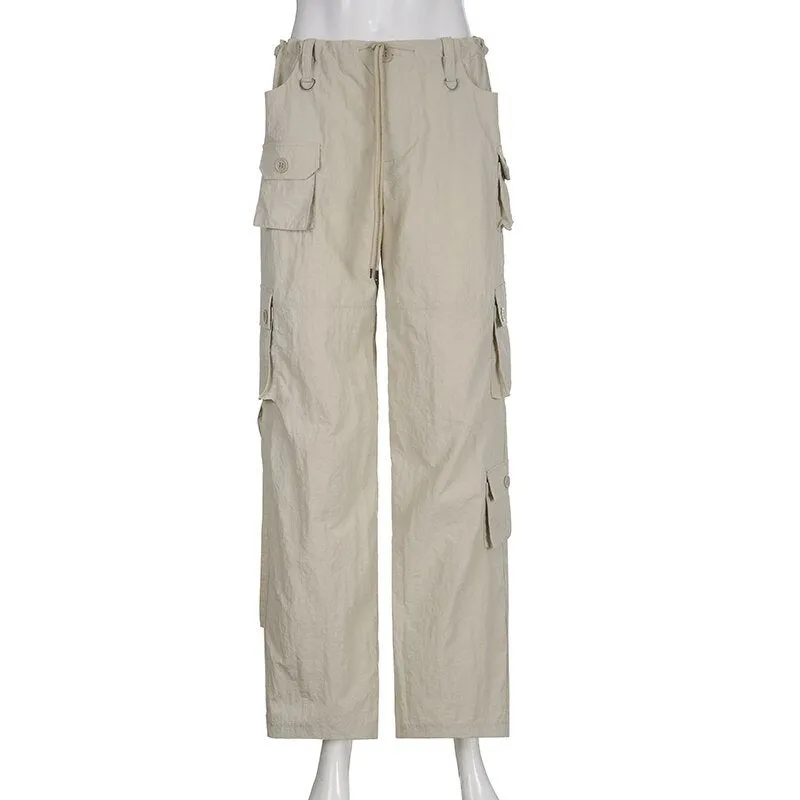 Low Waisted Wide Leg Cargo Sweatpants