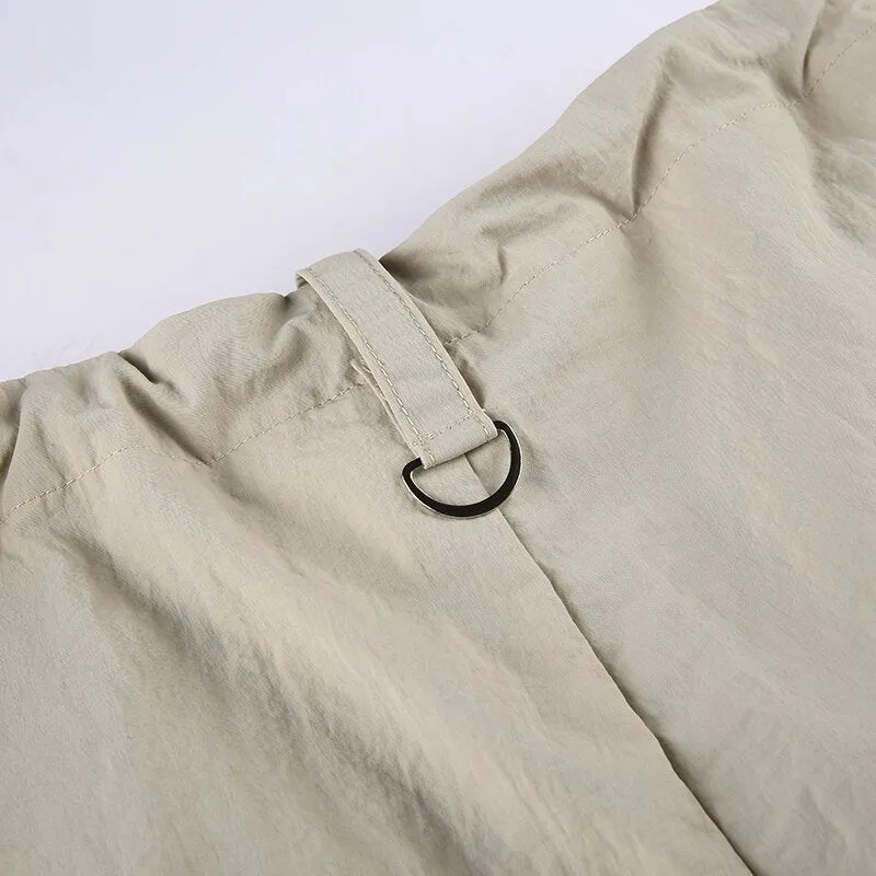 Low Waisted Wide Leg Cargo Sweatpants