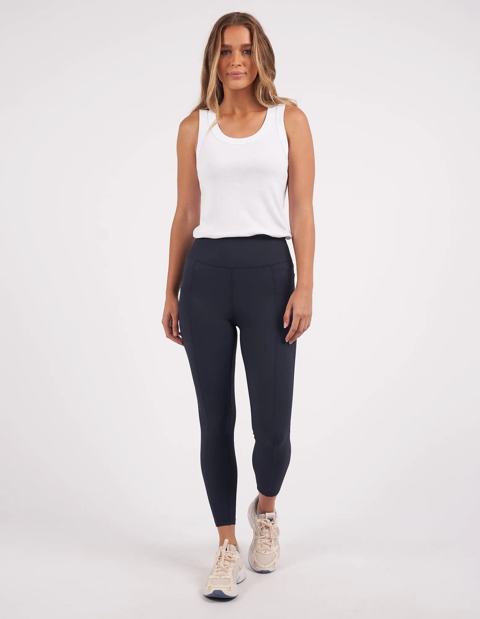 LUXE RIB LEGGING NAVY