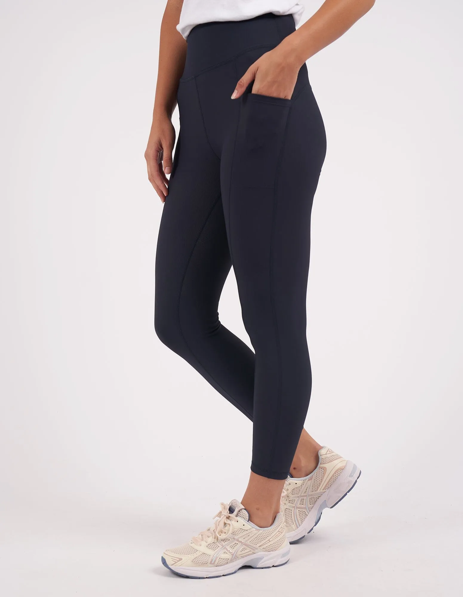 LUXE RIB LEGGING NAVY