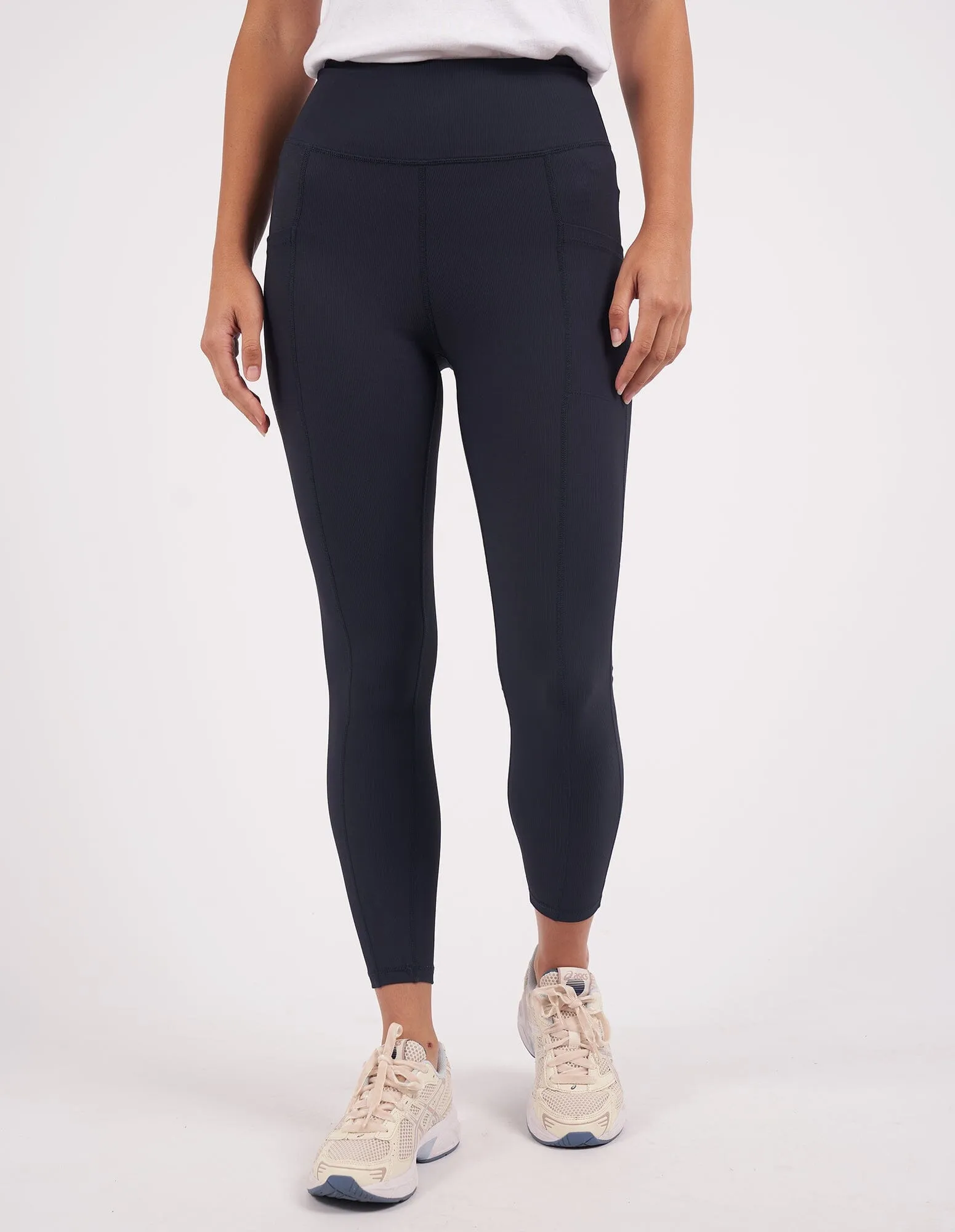 LUXE RIB LEGGING NAVY