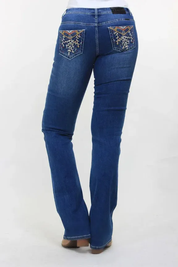 Maggie Western Style Boot Cut Bling Riding Jeans