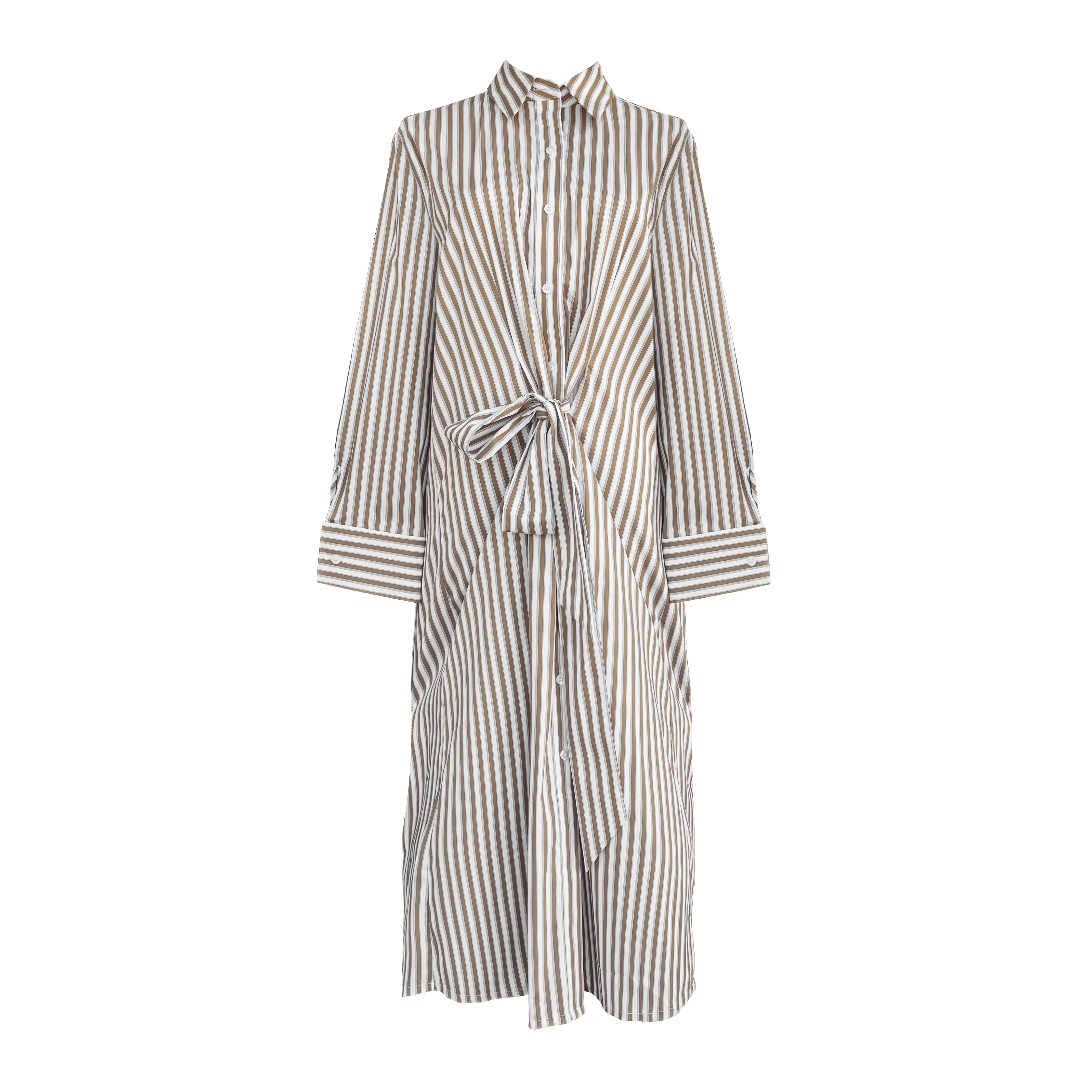 MASON'S DAUGHTER Sutton Dress, Camel and White Striped