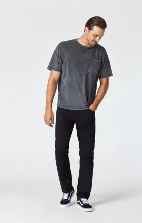 MATT RELAXED STRAIGHT LEG JEANS IN DOUBLE BLACK SUPERMOVE