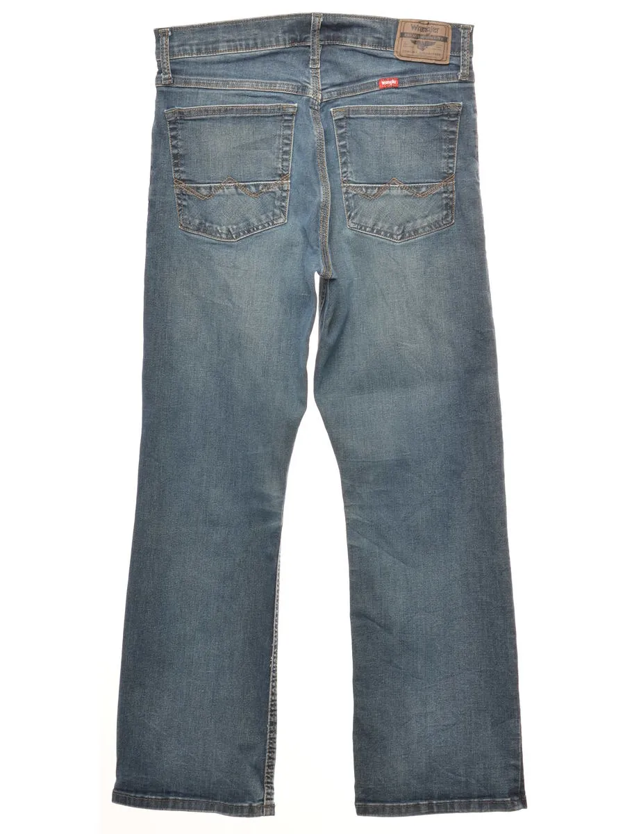 Medium Wash Faded Wash Wrangler Jeans - W28 L28