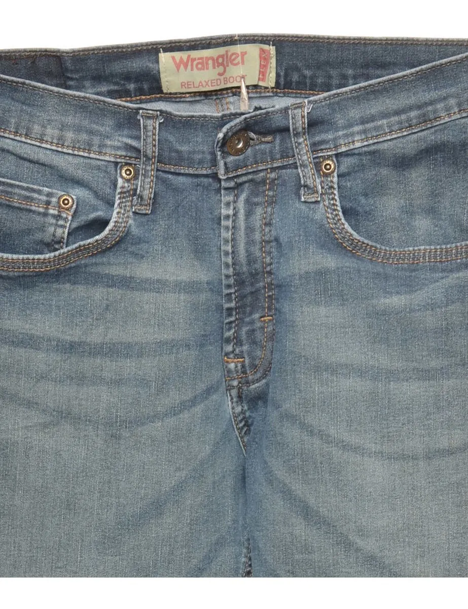 Medium Wash Faded Wash Wrangler Jeans - W28 L28