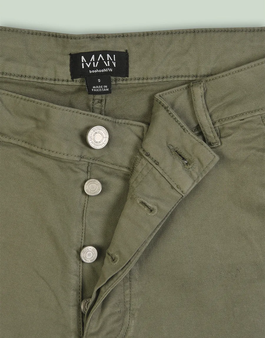 Men's Denim Jeans Shorts- khaki