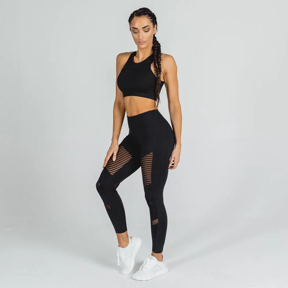 Mesh Leggings - Black