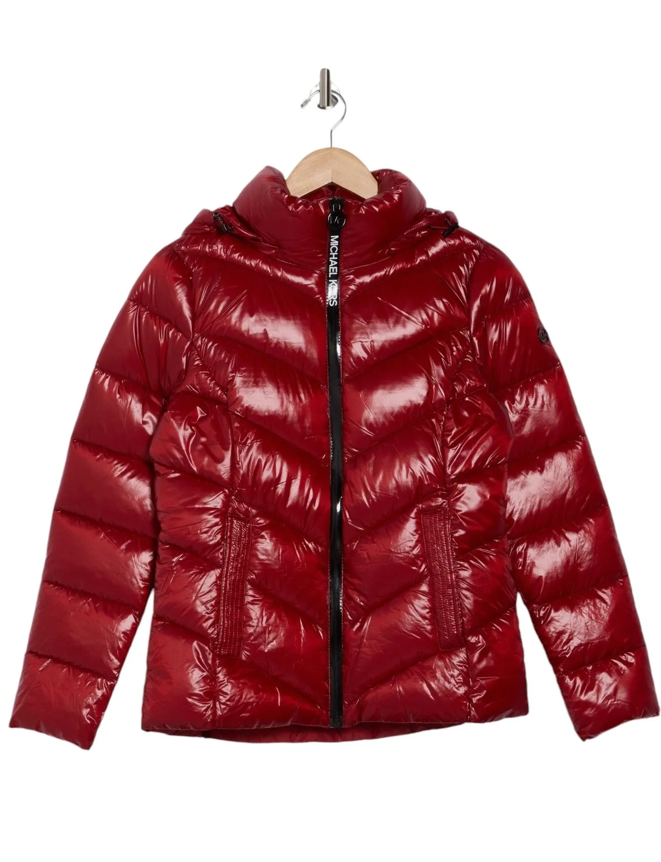 Michael Kors Short 450 Fill Power Hooded Puffer Jacket Size L