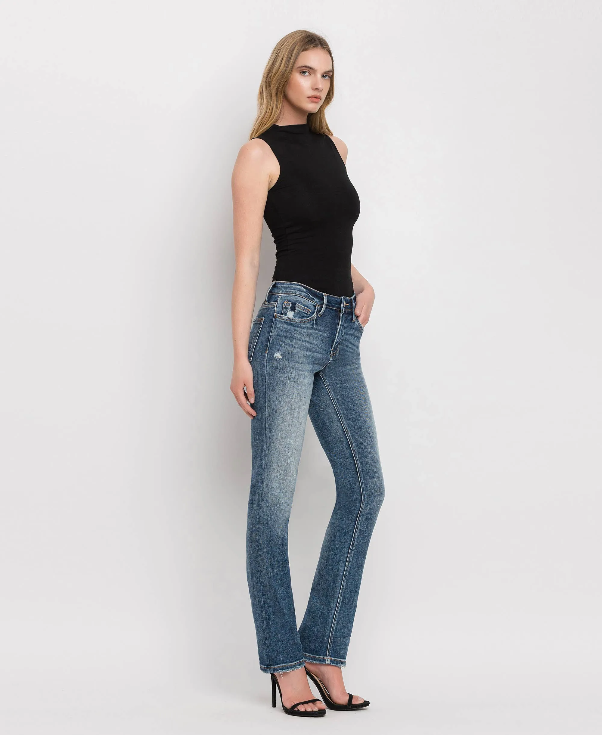 MID RISE STRAIGHT JEANS