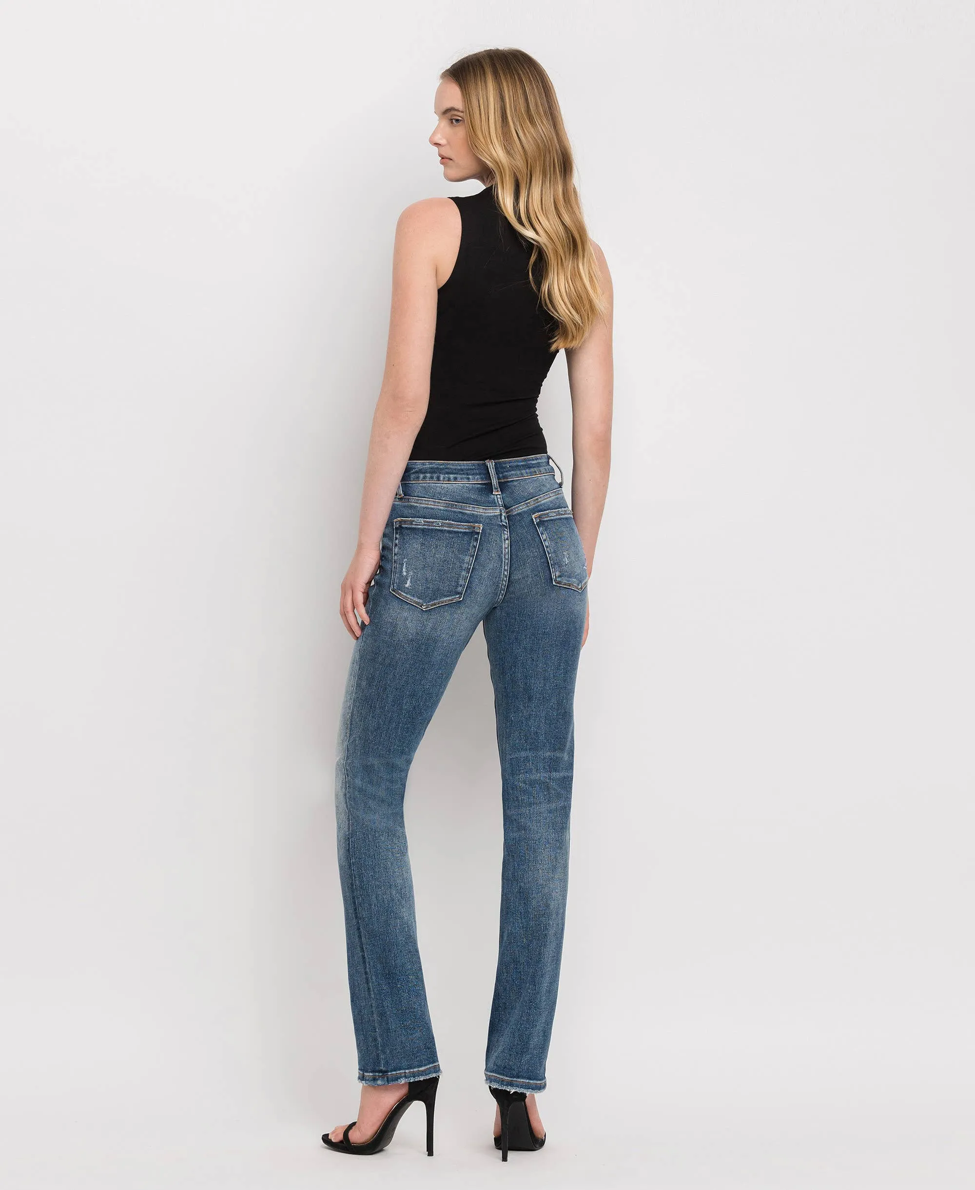 MID RISE STRAIGHT JEANS