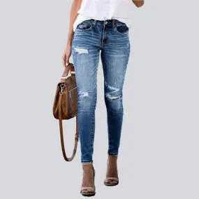 Mid Waist Stretch Jeans