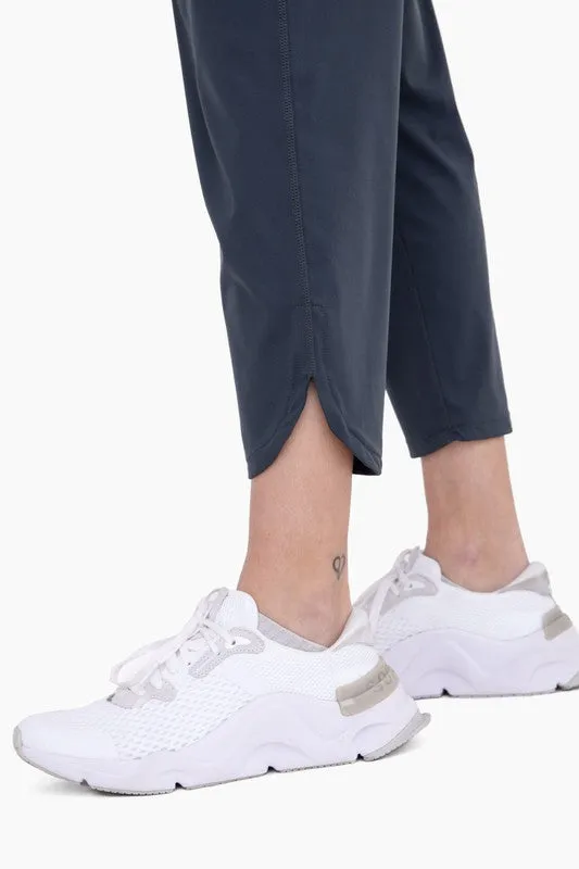 Mono B Athleisure Joggers with Curved Notch Hem