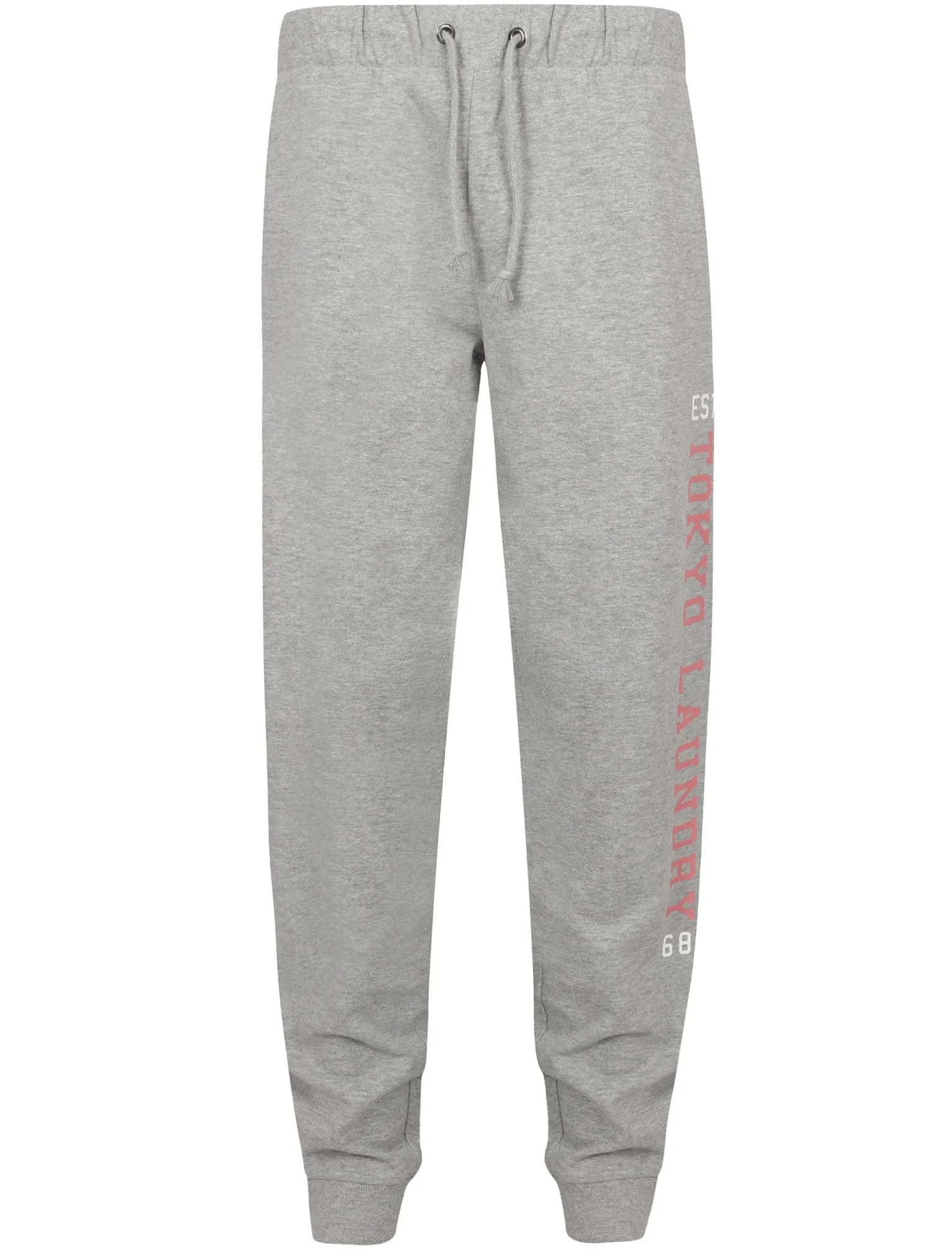 Mylo Loop Back Fleece Cuffed Joggers In Light Grey Marl - Tokyo Laundry