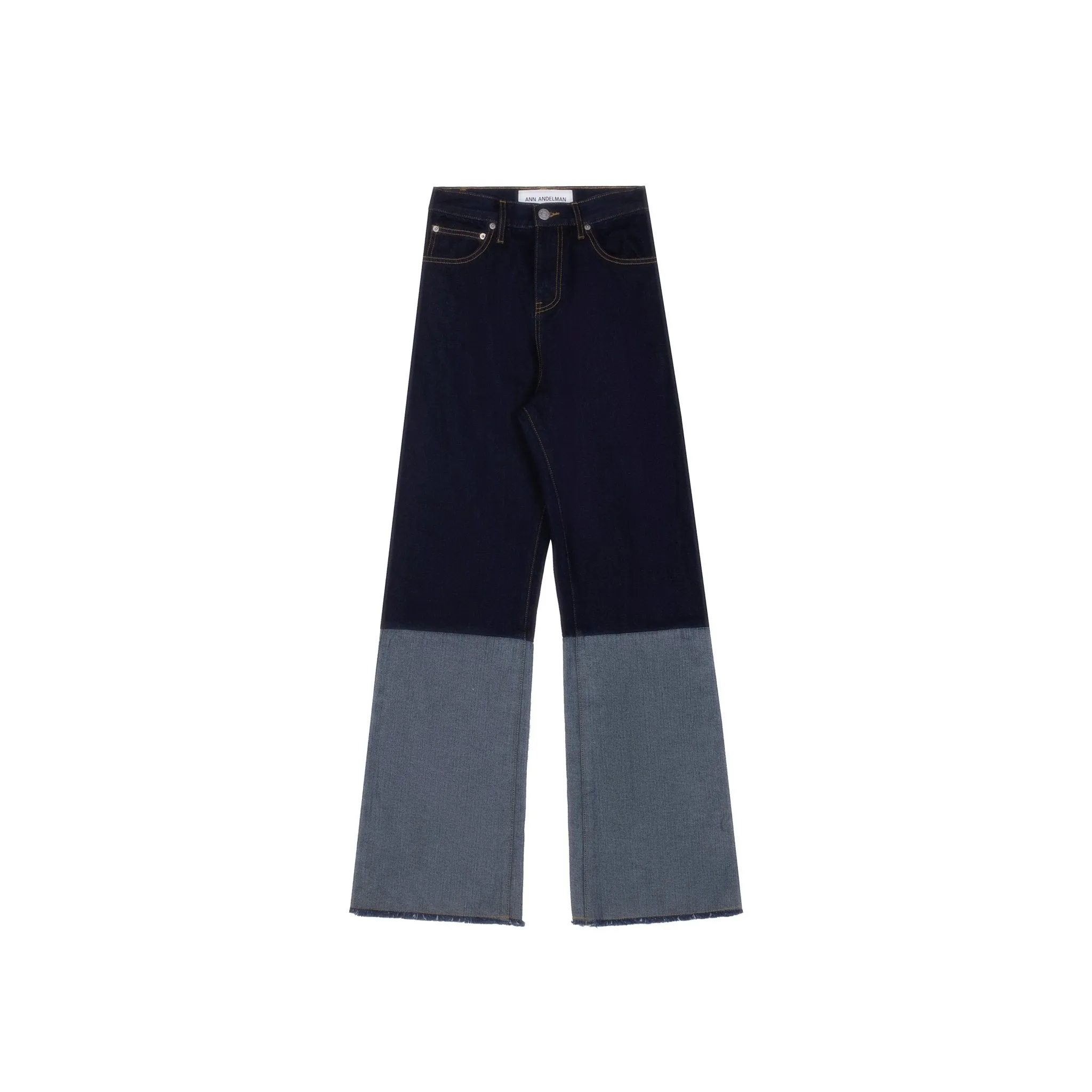 Navy Blue Panelled Jeans