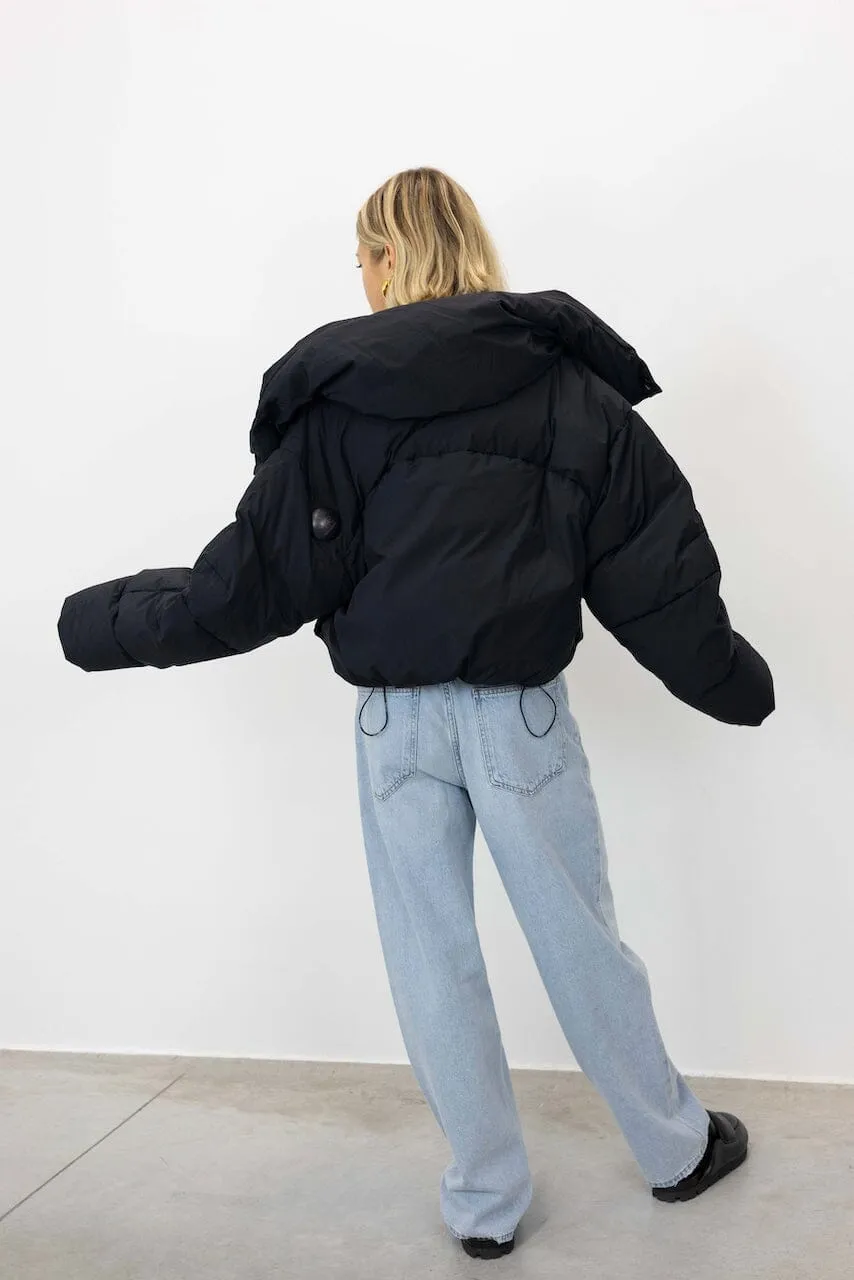 OVERSIZED HOODED PUFFER JACKET