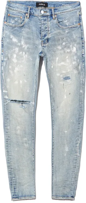 P001 - (LIA) Light Indigo Paint Blowout Jeans