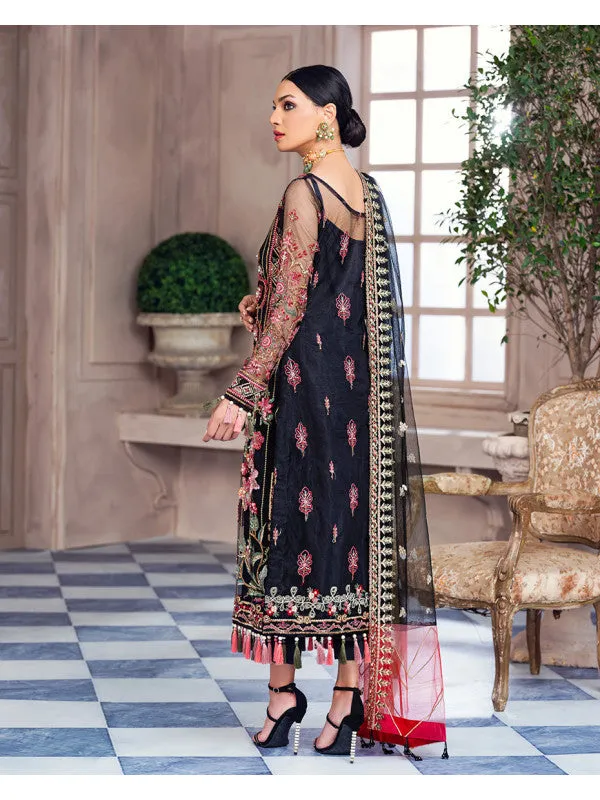 Pakistani Black Dress for Party with Embroidery #BB117